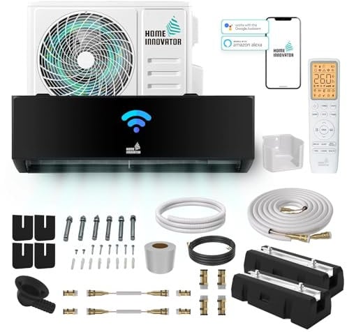 Homeinnovator Quick Connect 12000 BTU Split Klimaanlage und Heizung – energieeffiziente 230V- Klimaanlage mit komplettem Installationssatz – Inverter-Klimaanlage