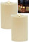 Stephans Möbelbörse 2x LED Echtwachskerze 10x15 cm mit Timer Kerze batteriebetrieben 3D Flackereffekt Echtwachs Adventskranz Kerzen LED Adventskerzen