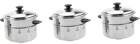 Ciieeo 3 Piezas Temporizador de Olla a presion Reloj de Cocina Temporizador de Cocina de Animales Kitchen Timer cozinha Organizador Temporizador para Cocina Temporizador portátil Silver