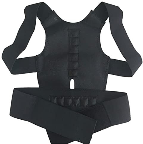 ZCCZJS Korrektor Rücken gerade Klammer Gürtel magnetische Haltung korrigierende Therapie Korsett Lendenwirbelstütze gerade männliche weibliche Klammer Gürtel handgefertigt