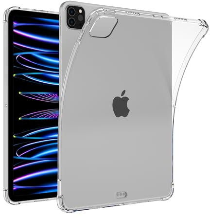 AKABEILA Custodia per iPad Pro 12.9 2015 2017 Cover Trasparente Morbida TPU Custodia Sottile Leggera Cover con Angoli Rinforzati Antiurto