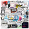 Tuyatezhi 50 Pcs Programmer Stickers for Laptop, Water Bottles, Bicycle, Skateboard, Computer, Wall, Graffiti, Vinyl, Waterproof, Retro Tech, Cartoon, Outdoor