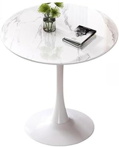 GYDUHYE Bureau moderne en marbre en pierre frittée avec pieds en métal salon meubles décor cuisine table à manger tulipe ronde 60/70/80 cm (taille : 70 cm, couleur : B) (Taille : 70 cm, Couleur : B)