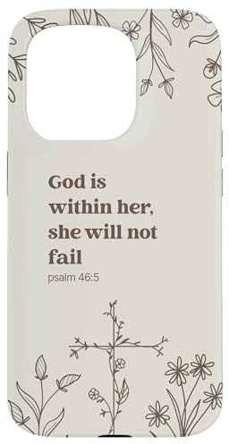 Minimalistischer christlicher Bibelvers religiöse Schrift Hülle für iPhone 15 Pro