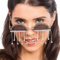 Chaks - Sonnenbrille Damen mit Strass und Anhängern - Schmale Brille für Festival, Karneval & Party, Vintage Retro