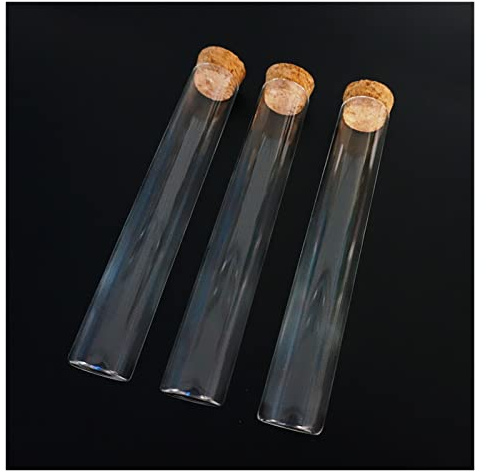 MENGKE 24 teile/los 25x150mm Klar Flachboden Glas Reagenzglas Mit Korken Laborbedarf