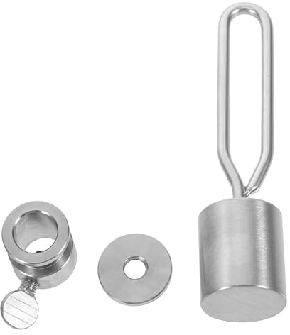 INOOMP Gegengewicht Drehspieß Edelstahl mit Drehbarer Hülse und 2 Gewichten 182g für Outdoor Grillpartys und Camping Barbecue Zubehör