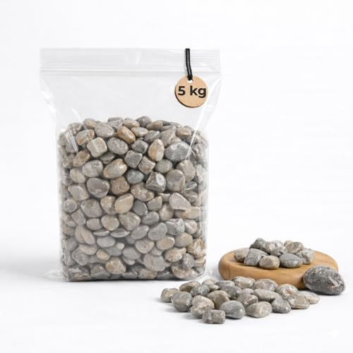 Deko-Granulat hell-grau Ø 8-16 mm staubfrei - 5 kg kleine Deko-Steine als farbige Streudeko