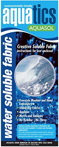 Water Soluble Fabric Solufleece - 100cm x 50cm Disappears in Cold Water