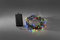 Konstsmide LED Lichterkette, mit an/aus Schalter Lichtsensor und 6h und 9h Timer, 120 bunte Dioden, batteriebetrieben, Außen (IP44), schwarzes Kabel, 4 x D 1.5V (exkl.) - 3729-500