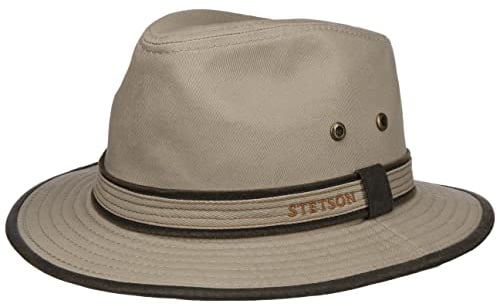 Stetson AVA Cotton UV-Schutz Stoffhut - Sonnenhut Herren/Damen - Hut aus Baumwolle - Traveller Frühjahr/Sommer - Sommerhut beige M (56-57 cm)