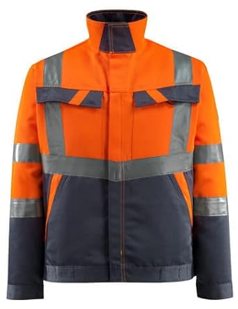 Mascot Forster Warnschutz-Arbeitsjacke EN 20471 Klasse 2 warnorange blau | XXL