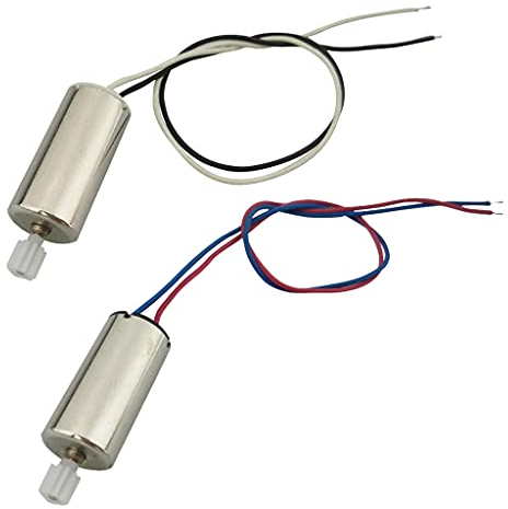 YUNIQUE GREEN-CLEAN-POWER - Set mit 2 Motoren für Syma X5SW/X5SC Drone | Uhrzeigersinn & Gegenuhrzeigersinn Motor für Optimale Leistung | Ideal für Ersatz oder als Ersatzteil, Silber, Kunststoff