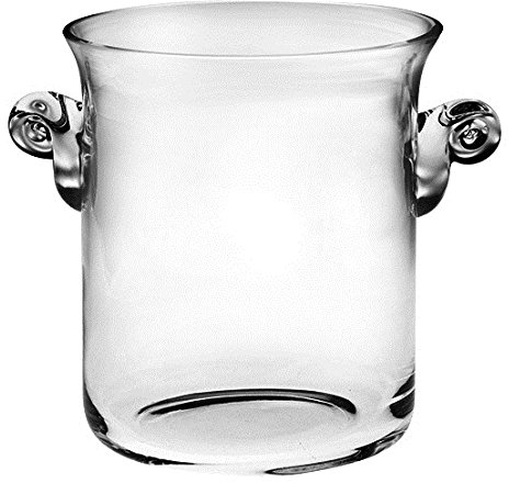 Barski - Glas - Eiskübel - Weinkühler - 20,3 cm H - mit 2 Griffen - transparent - Made in Europe