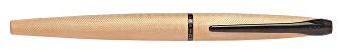 Cross ATX Rollerball (gefrästes Diamantmuster, Schreibfarbe schwarz, Strichstärke M, inkl. Geschenkbox) gebürstetes rosé gold