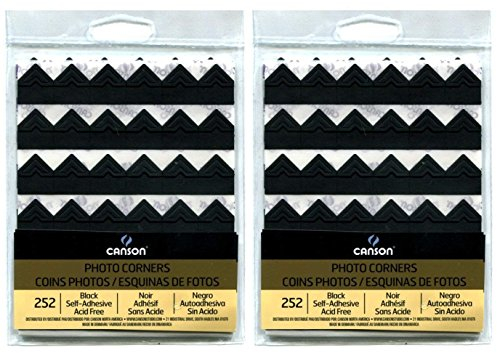Selbstklebend Foto Ecken Black - 2-pack
