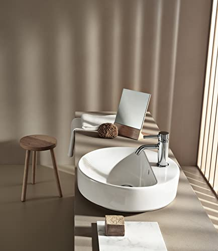 Geberit VariForm Aufsatzwaschtisch elliptisch, 500x400mm, mit Hahnloch, mit Überlauf, Farbe: Weiß, mit KeraTect - 500.775.00.2