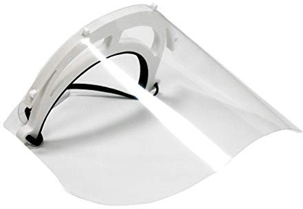 5 pezzi - Visiera Protettiva Trasparente, Protezione per il Viso, Paraschizzi in PVC-PET, Scudo Facciale, Resistente, per Attività Quotidiane e Lavoro - Classe di protezione PSA Categoria I