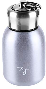Mini tasse thermique, 300 ml, mini thermos anti-fuite, bouteille isotherme de voyage, bouteille d'eau portable en acier inoxydable pour intérieur et extérieur (argent)