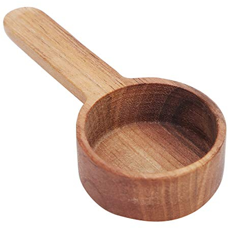 Wulnut Wood Measuring Spoon - Long Handle Coffee Scoop 10g & Short Handle 8g for Ground Beans, Tea, Milk Powder, Kitchen & Soup