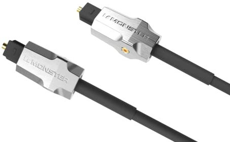 Monster M1000 Câble fibre optique 3 m, câble en fibre optique, son surround, câble audio numérique, transmission optimale du signal, câble pour home cinéma, amplificateur, consoles de jeux, lecteur