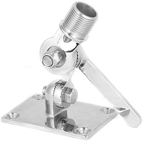 Base d'antenne, Support d'antenne, Base d'interphone Marine, Support de Support de Base réglable d'antenne de Talkie en Acier Inoxydable VHF Marine