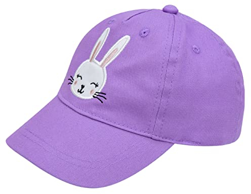 Baseball Cap für Kinder Verstellbar, Kappe für Jungen Mädchen 2-8 Jahre (Baumwolle: Violett, 49,50)