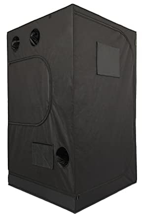 Growerz™ TNT-120 120×120×200 cm, 2.88m^3 Black Mylar Grow Tent – Heavy-Duty Alloy Steel Frame, Observation Window, Multiple Vent & Cable Ports – Ideal for Hydroponics & Indoor Gardening