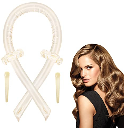 Boucle Sans Chaleur, Soie Heatless Hair Curlers, Boudin Cheveux Boucles avec 2 épingles à Cheveux, Ruban de Frisage, Coiffure Bricolage