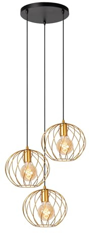 LUCIDE DANZA - Pendelleuchten - Ø 50 cm - 3xE27 - Mattes Gold/Messing
