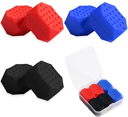 SAVITA 6pcs Jawline Exerciser, Food Grade Silicone Jaw Trainer Sanitary and Odorless Sculptor for Men & Women Face Slimmer Shaper Beginners, Intermediate Advance Users (3 colors), Black,Blue