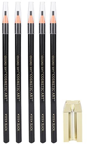 ANKROYU 4 in 1 Entenschnabel Augenbrauenstift Spitzer, Wasserfestes Augenbrauenstift Set, Augenbrauenstift, Microblading Augenbrauenstift Zubehör Set, Tattoo Make up zum Markieren(Black)