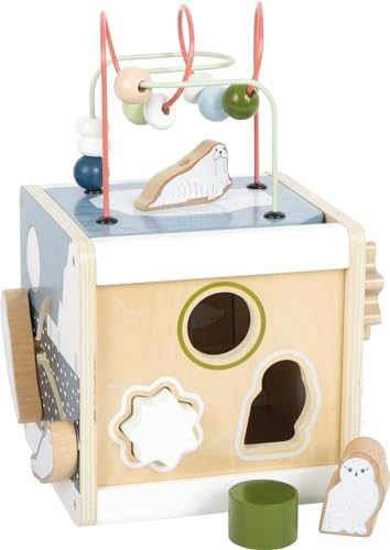small foot Motorikwürfel Arctic aus FSC 100%-zertifiziertem Holz, Motorikspielzeug für Kleinkinder ab 12 Monaten, 12451