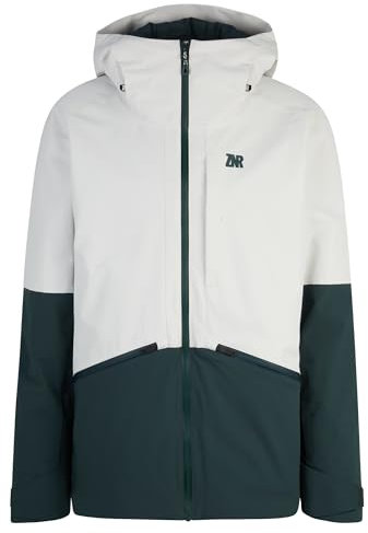 Ziener Herren RIKKARD Ski-Jacke/Freeride | PFC frei, Wolle, wattiert, white fog, M