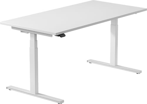 Worktrainer - Linak SmartDesk - Elektrischer Höhenverstellbarer Schreibtisch - Höhe 60-125 cm - Breite 100-190 cm - Mit Memory-Funktion - Weiß