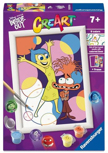 Ravensburger - Creart Serie E: Inside Out | Pintar Con Números Niños 13x18cm | Juegos Creativos para Niñas 7 Años | Juegos Niños 7 Años O Más