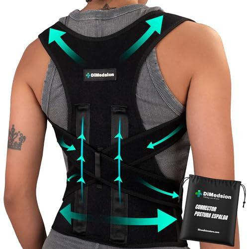 Dimedsion Haltungskorrektur Rücken Damen und Herren | Rücken Geradehalter mit Tasche, Haltungskorrektur Rücken Herren, gerader Rücken Geradehalter, Posture Corrector Men, Posture Corrector Women (L)