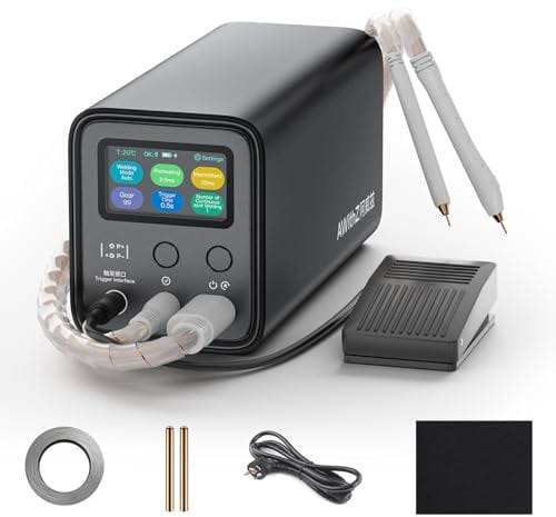 Battery Spot Welder, AWithZ 10.5KW Battery Welder with Farad Capacitor,Supports Auto& Panel Modes, 99 Welding Level,Supports Welding Pure Nickel/Nickel-Coated Sheets,for Battery Pack Building