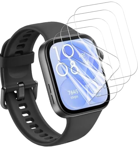 Yieehhow Protector Pantalla para Huawei Watch Fit 3, [4 Piezas] HD Película TPU Suave, Anti-Arañazos, Cobertura Completa Película Protectora Flexible para Huawei Watch Fit 3