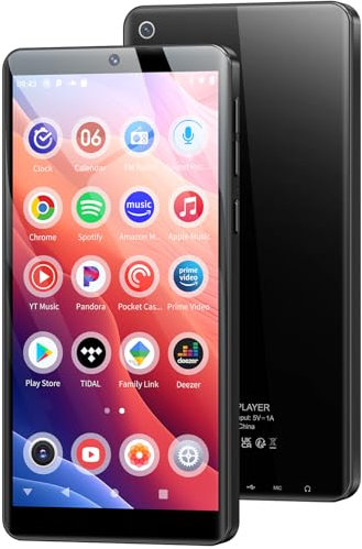 128GB Lettore MP3 con WiFi Bluetooth e Fotocamera, Android 13.0 Spotify Lettore di Musica con Altoparlante, Oilsky 5,5'' 1080P Touchscreen MP4 Player (RAM: 4GB)