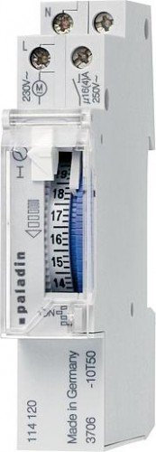 Heitronic 43760 Schaltuhr mechanisch Tagesprogramm Schaltabstand 15 Min. ohne Gangreserve Made i