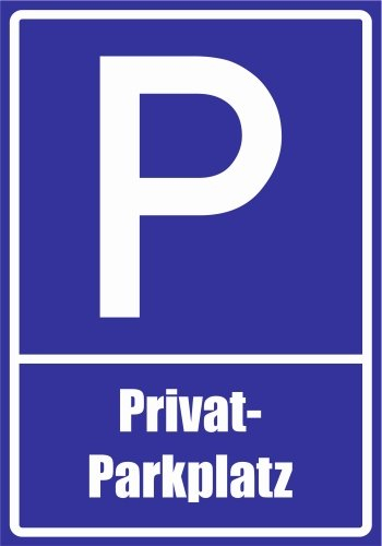 Kiwistar - Parkplatzschild - Privatparkplatz - Alu-Verbund kein PVC!