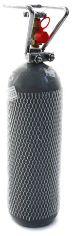 Gase Dopp 2 KG CO2 Flasche (TÜV 2029) kostenfreie Lieferung in max. 2 Werktagen (nur in BRD) gefüllt mit Lebensmittel CO2 Kohlendioxid (E290) verchromter Ventilschutz
