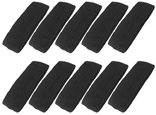 Mallofusa Sport-Basketball-Stirnband/Schweißband, Schweißband, Schweißband, Bandage, Geschenk, Party, Outdoor-Aktivitäten, 10 Stück