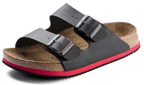 BIRKENSTOCK Arizona Damen und Herren Pantoletten Schwarz, EU 48