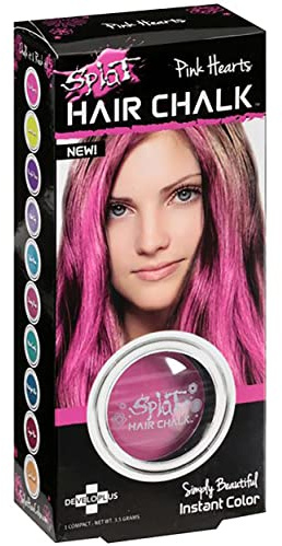Splat Pink Hearts Hair Chalk, 1 Compact, Vegan & Cruelty Free