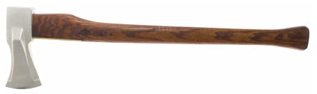 STUBAI Superspalter 1800 g mit Messing-Stielschutz | Kopf in Nirolook | Eschenstiel Dunkelbraun, hochglanzlackiert | Kopfgewicht 1800 g, Gesamtlänge 700 mm | inkl. Schneidenschutz | Made in Austria