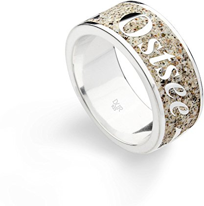 DUR Schmuck Unisex Ring Ostsee Strandsand Sterlingsilber 925/- Gr.64 (R4589)
