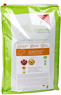 OrganicVet Hund Trockenfutter Sensitive + getreidefrei Ente & Kartoffel, 1er Pack (1 x 10 kg)