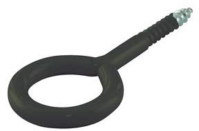 Suki - Vite ad anello con filettatura per legno, 30 x 12 x 3, 8 mm, colore: Nero
